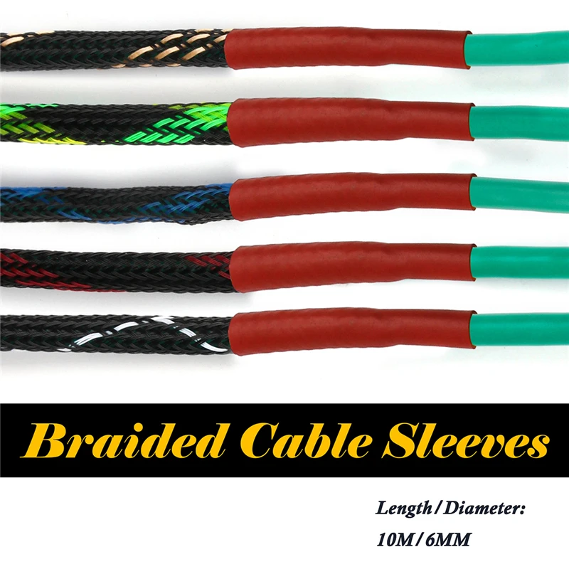 10 м 6 мм 5 цветов изолированные кабельные рукава Защита провода сальник плотный
