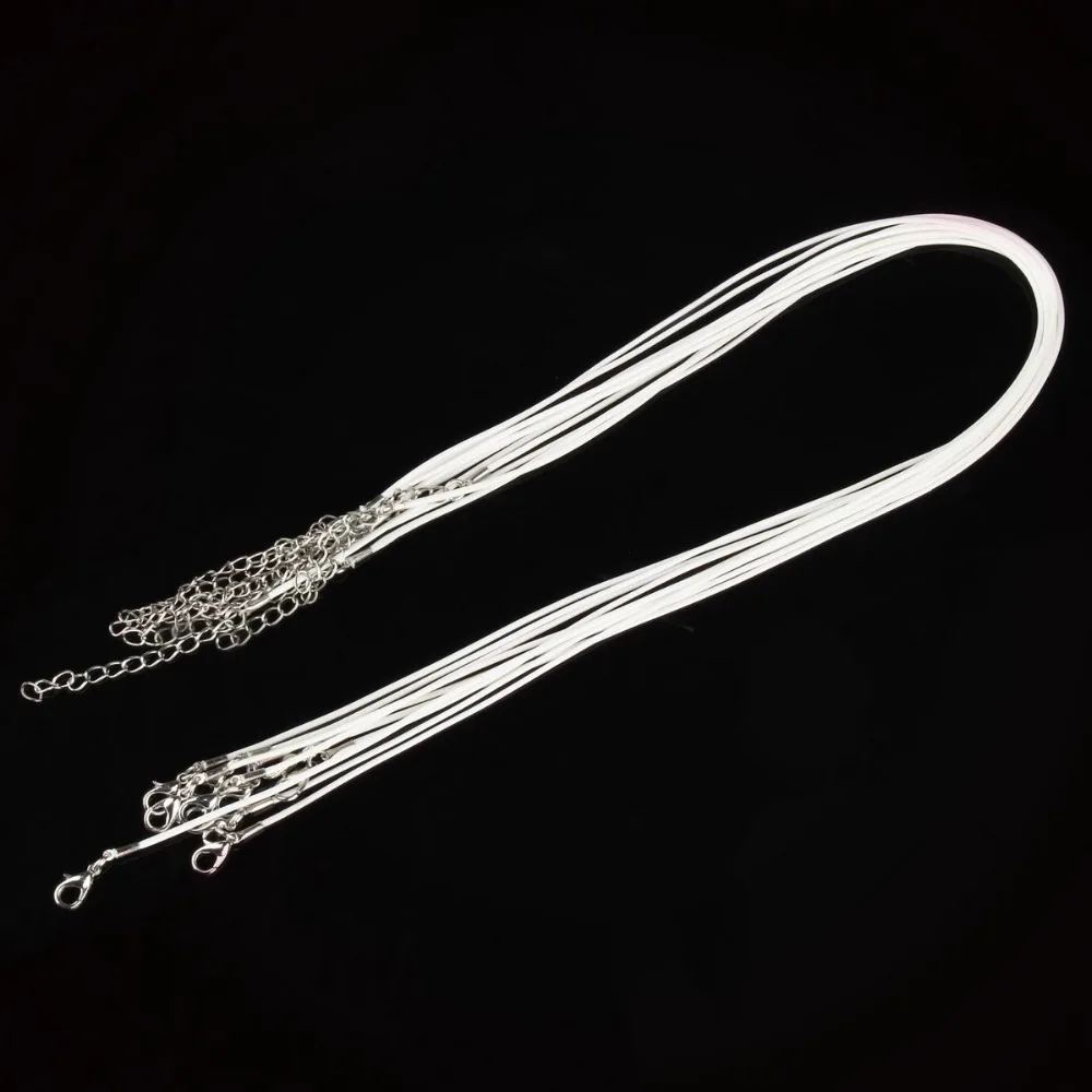 Hot Sale 10 Pcs/Lot DIY Real Leather Chains Pendant Necklace Rope Charms Findings Lobster Clasp String Cord 1.5 Mm Black | Украшения и