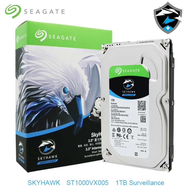 Seagate Skyhawk внутреннего HDD 1 ТБ ST1000VX005 видеонаблюдения жесткий диск 3 5 &quot5900 об./мин. SATA