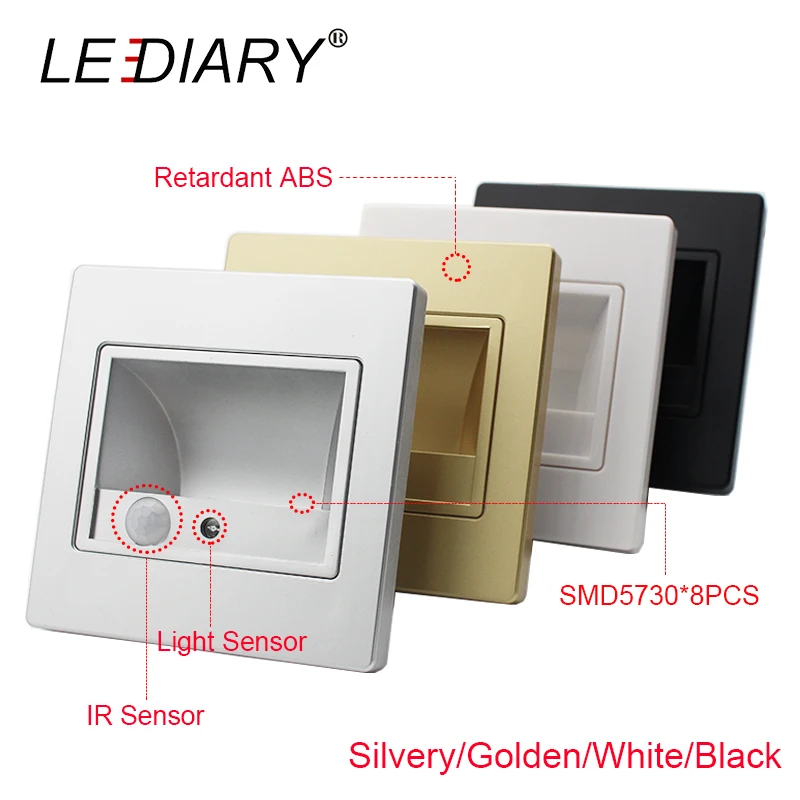 Светодиодный светильник для лестницы IR &amp с датчиком встраиваемая ступенчатая