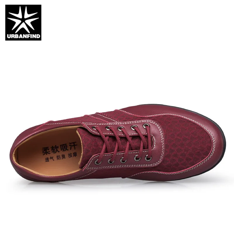URBANFIND/мужские модные кроссовки из сетчатой кожи большие размеры 37-47 дышащая