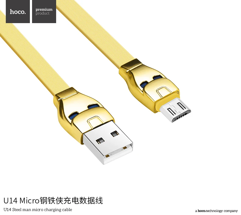 Железный человек зарядный кабель HOCO U14 Micro USB для мобильного телефона