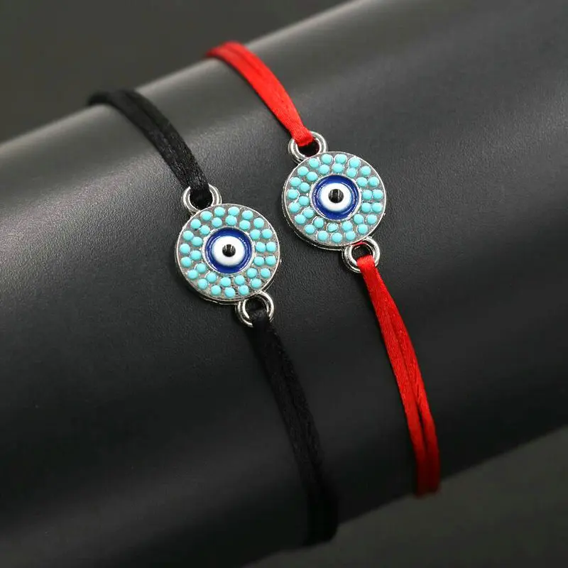 2 шт./компл. турецкий синий сглаза браслет для Для женщин Lucky красная веревочная