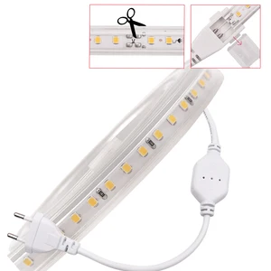 Светодиодный ленточный светильник 220 в 240 В SMD 2835 водонепроницаемая гибкая светодиодная лента 120 светодиодовм мягкий светильник Холодный белыйнатуральный белыйтеплый белый без свинца