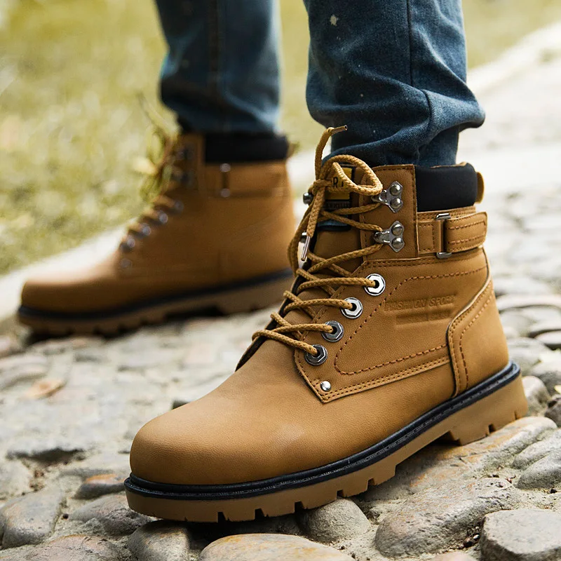 Outdoor surviva Hiking Boots men sport shoes hiking mountain non-slip bootsMen's Korean Style Cotton Martin | Обувь