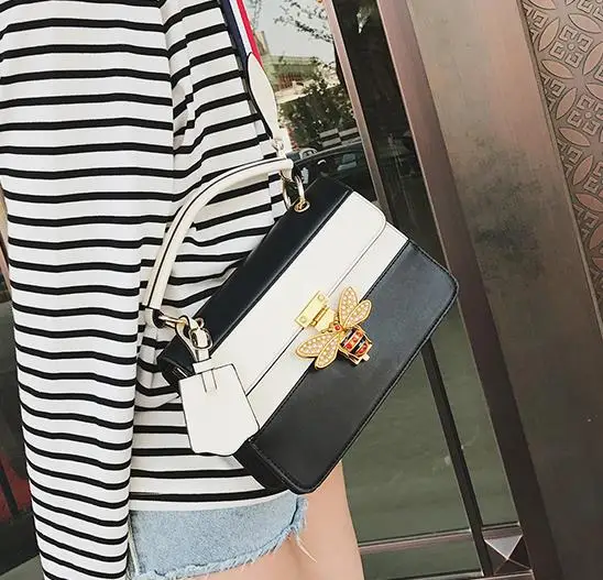 Для женщин сумки из натуральной пчелы плеча Crossbody сумки многофункциональная сумка Роскошные Дизайнерские брендовые сумки bolsa