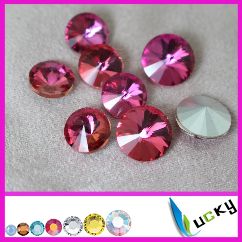Высокое качество настоящий розовый цвет ювелирные хрустальные бусы точечные