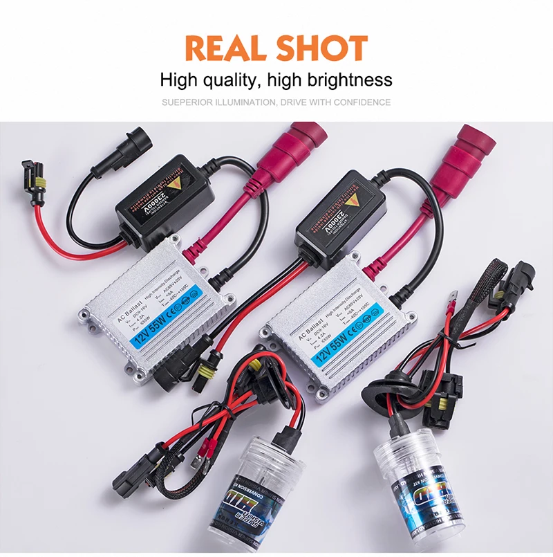 Mgtv Light Высокое качество 12В 55Вт Hid Xenon комплект H1 H3 H7 H27 H11 H4 Bi Xenon Hi/низкая 9005 9006 D2S D2H 9012 H27 880 головной светильник