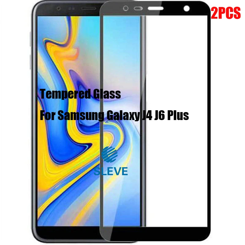 Закаленное стекло с полным покрытием для Samsung Galaxy J4 J6 Plus защитная пленка экрана 2018