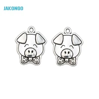 10pcs tibetan silver plated pig charms pendants for bracelet necklace jewelry making diy handmade craft 20x15mm