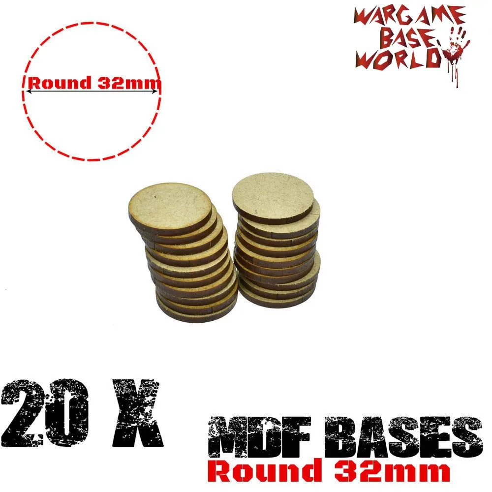 МДФ базы 32 мм круглые Основы на основе лазерной резки дерева Wargames|round base|32mm round