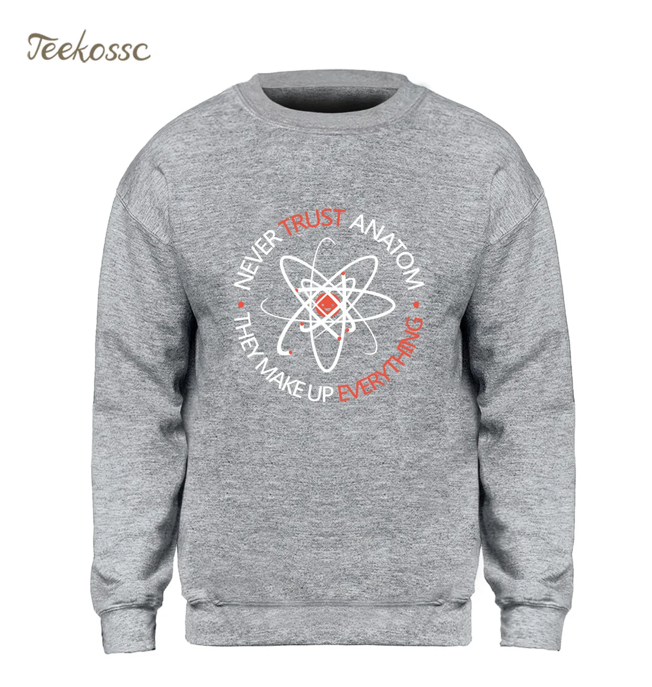Мужская толстовка с капюшоном Never Trust an Atom забавная унисекс брендовая флисовая