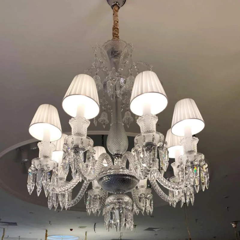 Современный светодиодный хрустальный канделябр Baccarat crystal drop lighting роскошный отель Гостиная вилла Лофт люстра