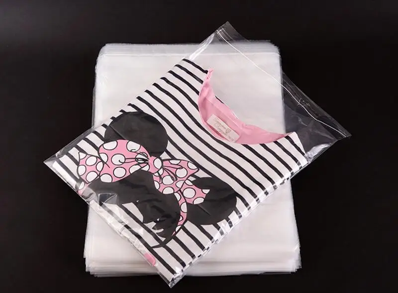 Прозрачный упаковщик одежды, OPP пакет для упаковки одежды, закрывающийся полиэтиленовый пакет для шляп, носков и шарфов, 100 упаковок, 24x34 см