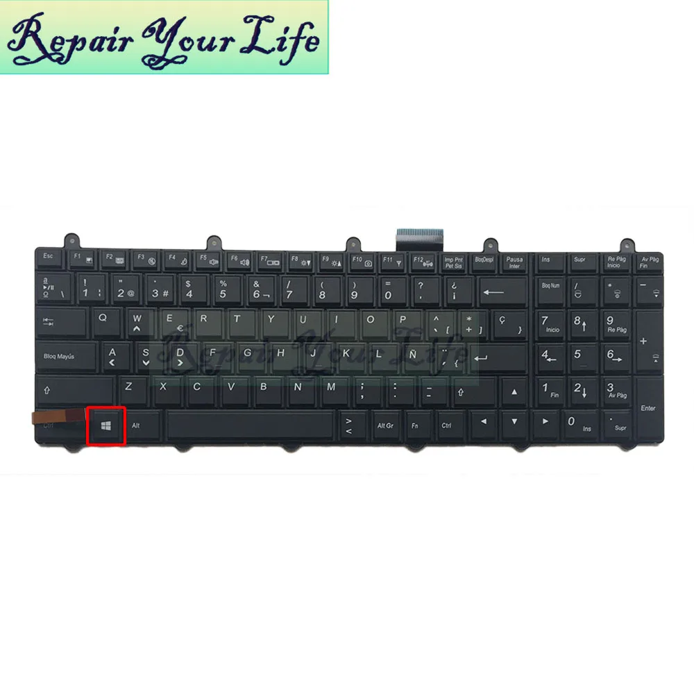 Клавиатура для ноутбука Clevo P150EM P170EM P370EM P570W SP с подсветкой оригинальный V132150BK1 |