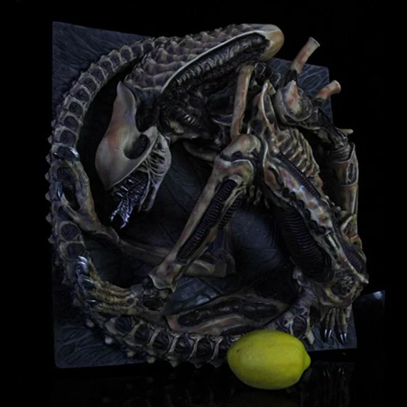 Alien Xenomorph 1/3 GK статуя из смолы ретро рельефные настенные Подвески украшения фигурка Коллекция Модель игрушки X635