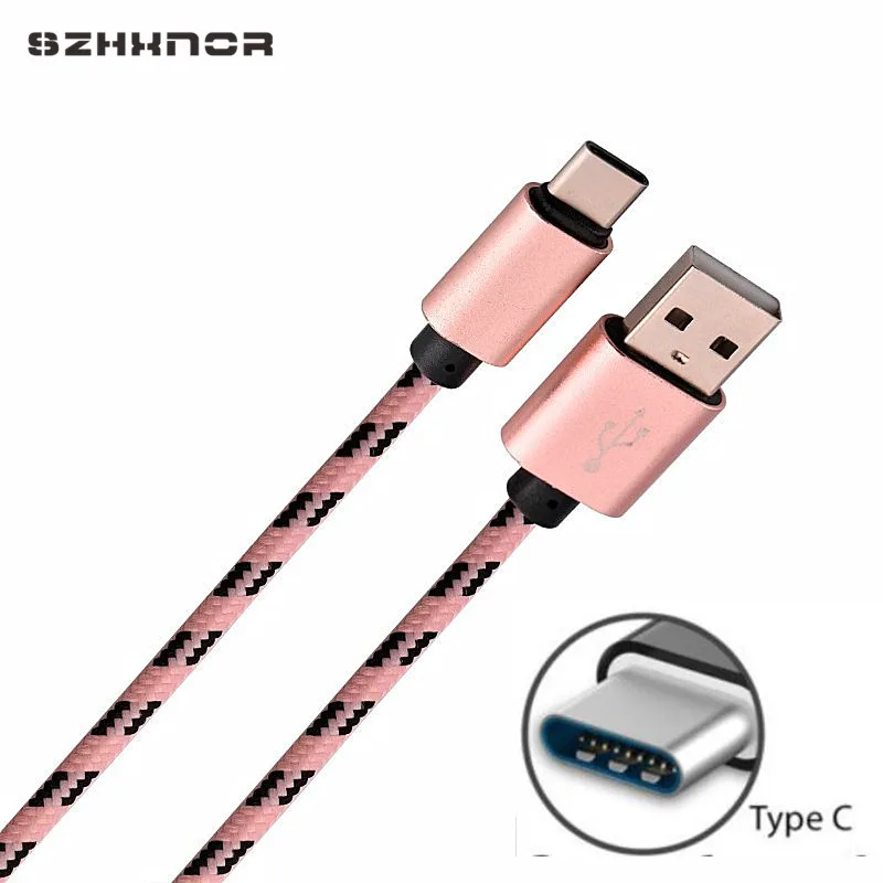 0 2/1/2/3m Тип usb C USB плетеный провод для быстрой зарядки Зарядное устройство huawei p20 lite