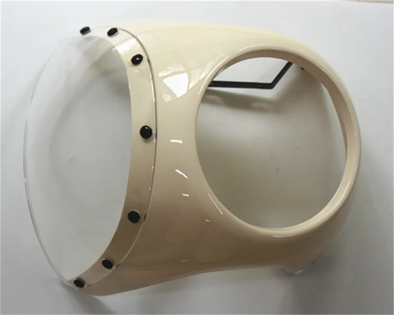 Ретро Кафе Рейсер Обтекатель Универсальной Подходит 7" Фары Рулевой Обтекатель&ampэкран Для Крышек &amp Орнаментальных Литьевых Форм на.