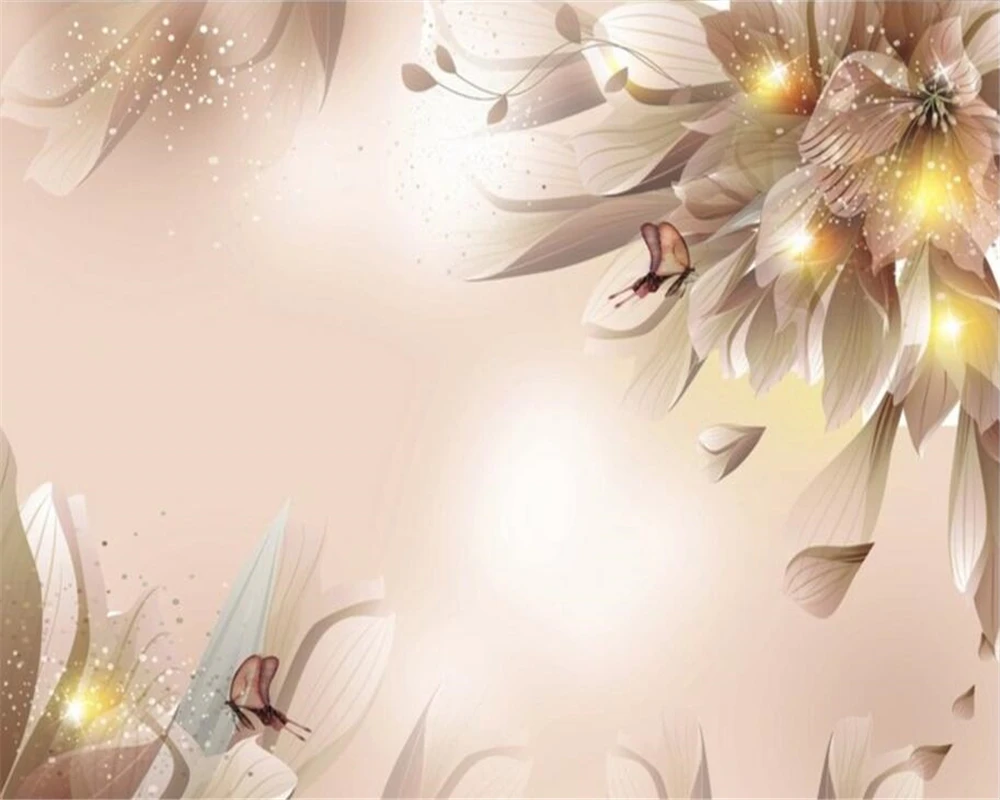 Обои для гостиной спальни современный простой сон цветок ТВ фон 3D обои papel de