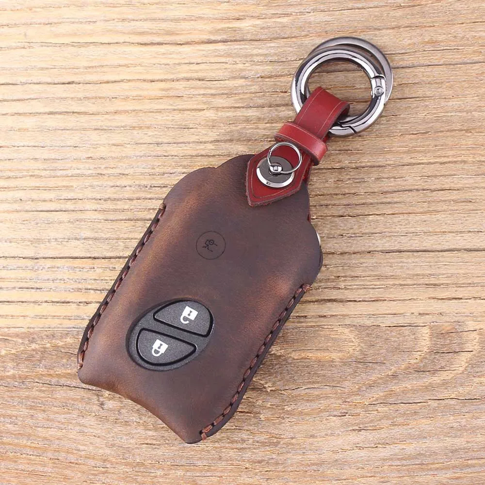 KEYYOU ключ-брелок с флип-корпусом с 3 кнопками для ключей для Lexus IS250 ES350 GS350 LS460 Брелок Кожаный Автомобильный ключница в виде ракушки - Название цвета: color 4