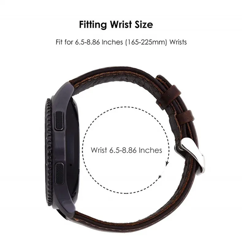 Кожаный ремешок для samsung Galaxy watch 46 мм gear S3 Frontier/Classic S 3 22 мм ремешок для часов correa браслет ремень amazfit