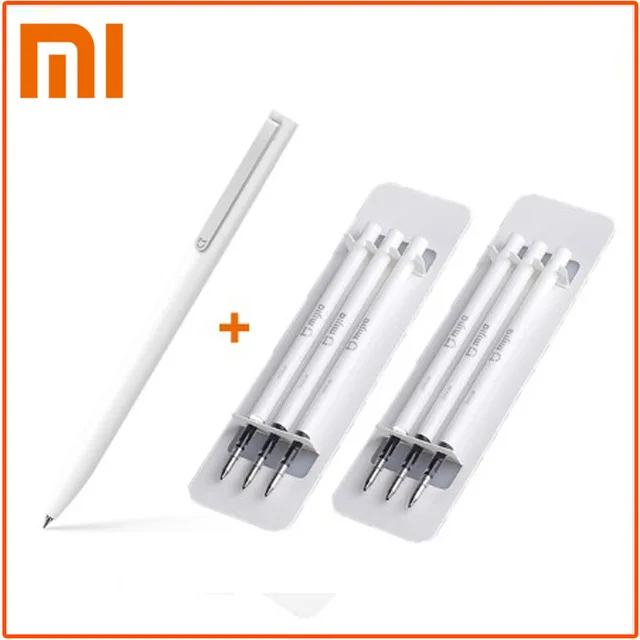 3 mijia Black ink Оригинальные Xiao mi jia Sign Pens 9,5 мм авторучки PREMEC Smooth Switzerland Япония Черные чернила заправка прочные ручки для подписи mi - Цвет: 3 mijia Black ink