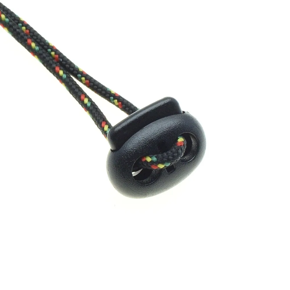 

1000pcs Cord Lock Bean Toggle Stopper Plastic Size:18mm*16mm Toggle Clip Black