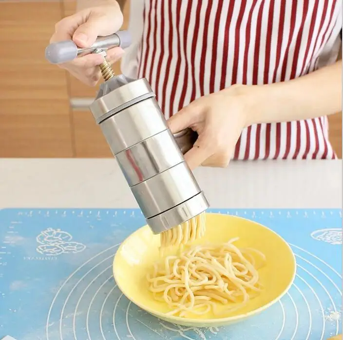 Из нержавеющей стали Лапша чайник пасты машина ручной пресс Spaetzle для фруктов в