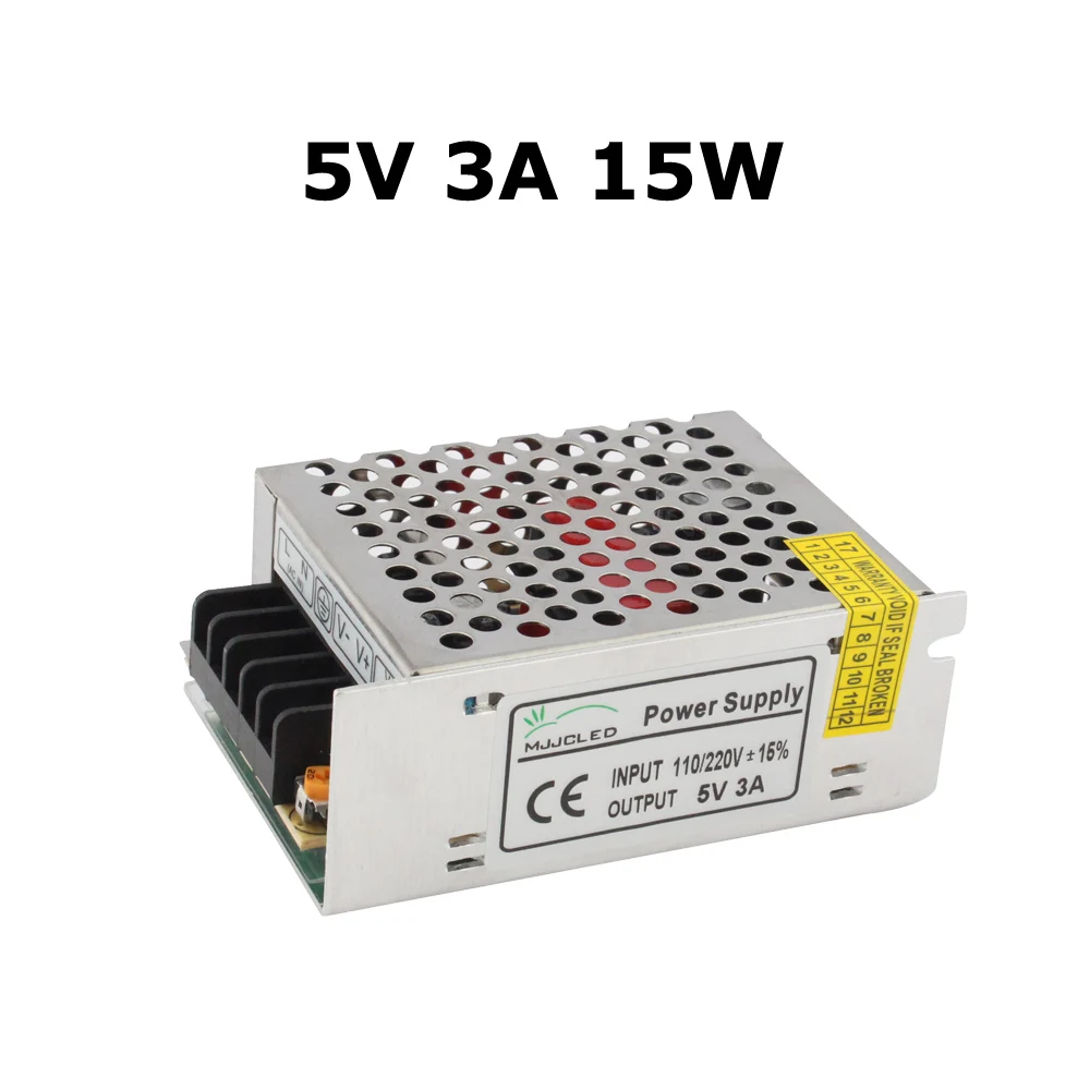 5V 3A 15W 5 вольт Питание 5 V 5A 10A 20A 30A 40A 60A 70A 110V AC DC 220V 5 V трансформатор 5 вольт Питание блок для Светодиодные ленты - Цвет: 5V 3A 15W