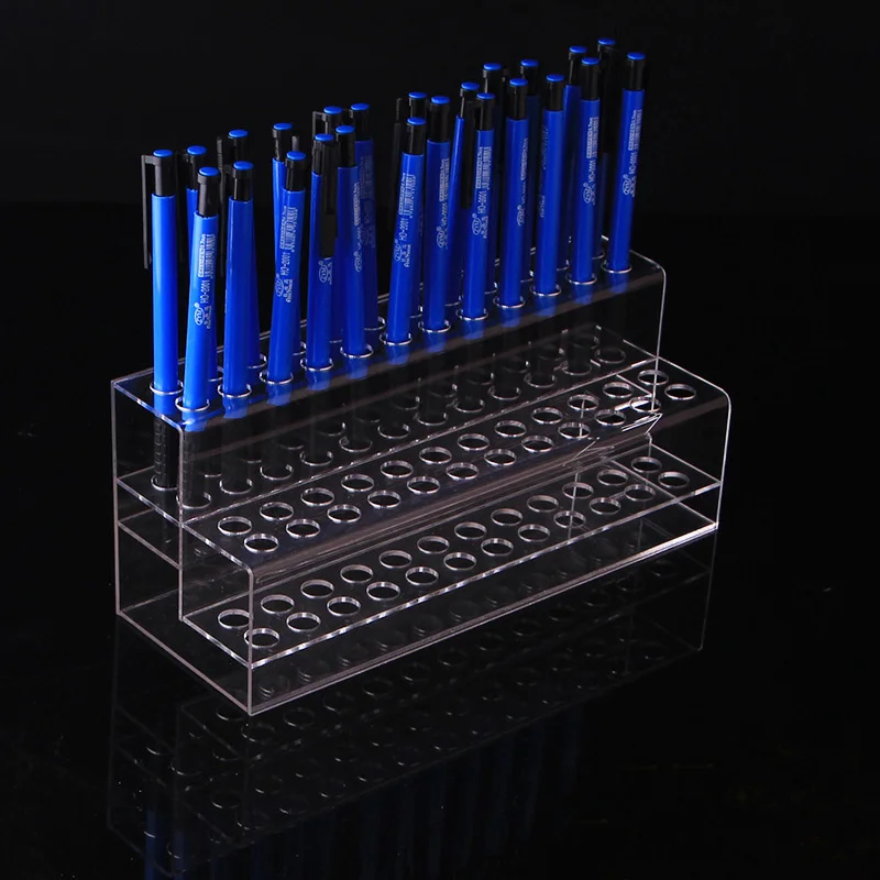 New Clear Plastic Eyebrow Pencil Pen Holder Eyeliner Makup Brush Storage Acrylic Display Stand Shelf