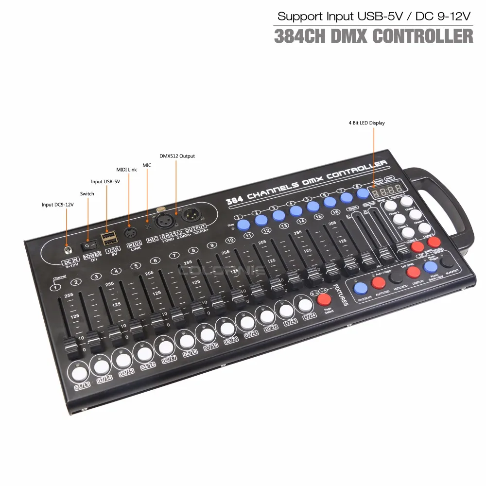 Мини Консоль DMX512 для сценического освещения 384 каналов|Эффект сцены| |