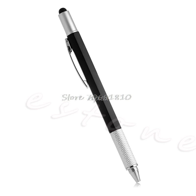 6 In 1 Touch Stylus Ballpoint Pen With Spirit Level Ruler Screwdriver Tool New Whosale&Dropship|6 pens|stylus ballpoint pentouch stylus |