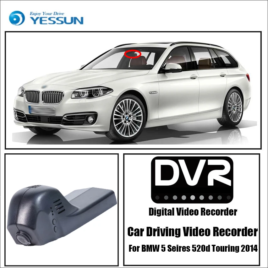Автомобильный видеорегистратор YESSUN с Wi Fi мини камера для BMW 5 520d Touring 2014