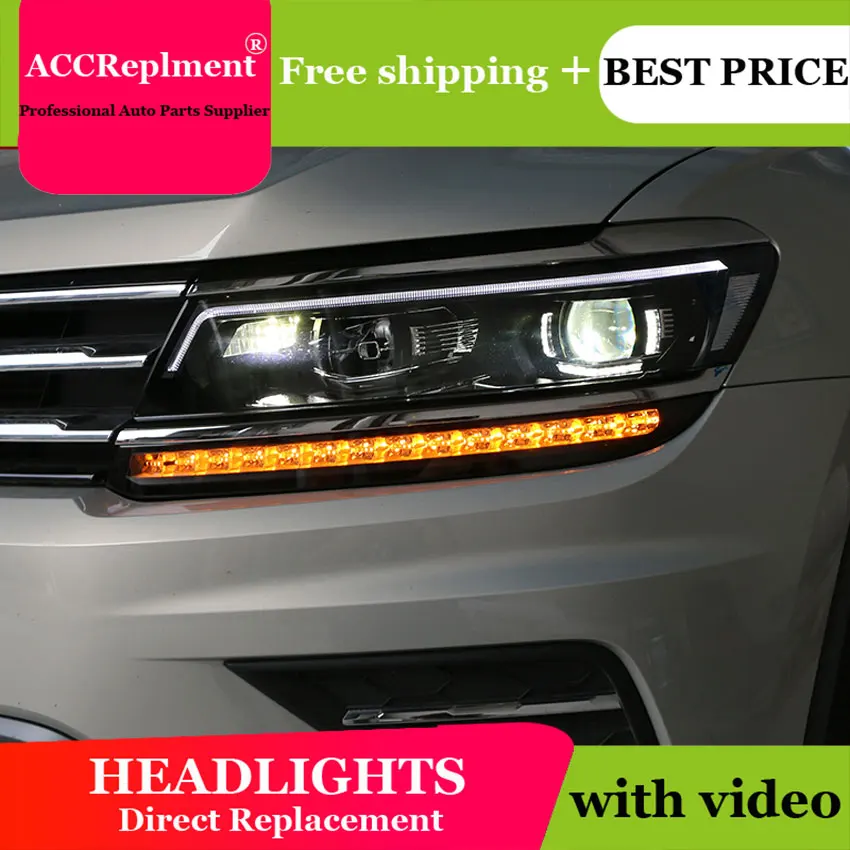 Авто PRO 2018 для vw tiguan фары автомобиля Стайлинг Q5 bi xenon объектив СВЕТОДИОДНЫЙ