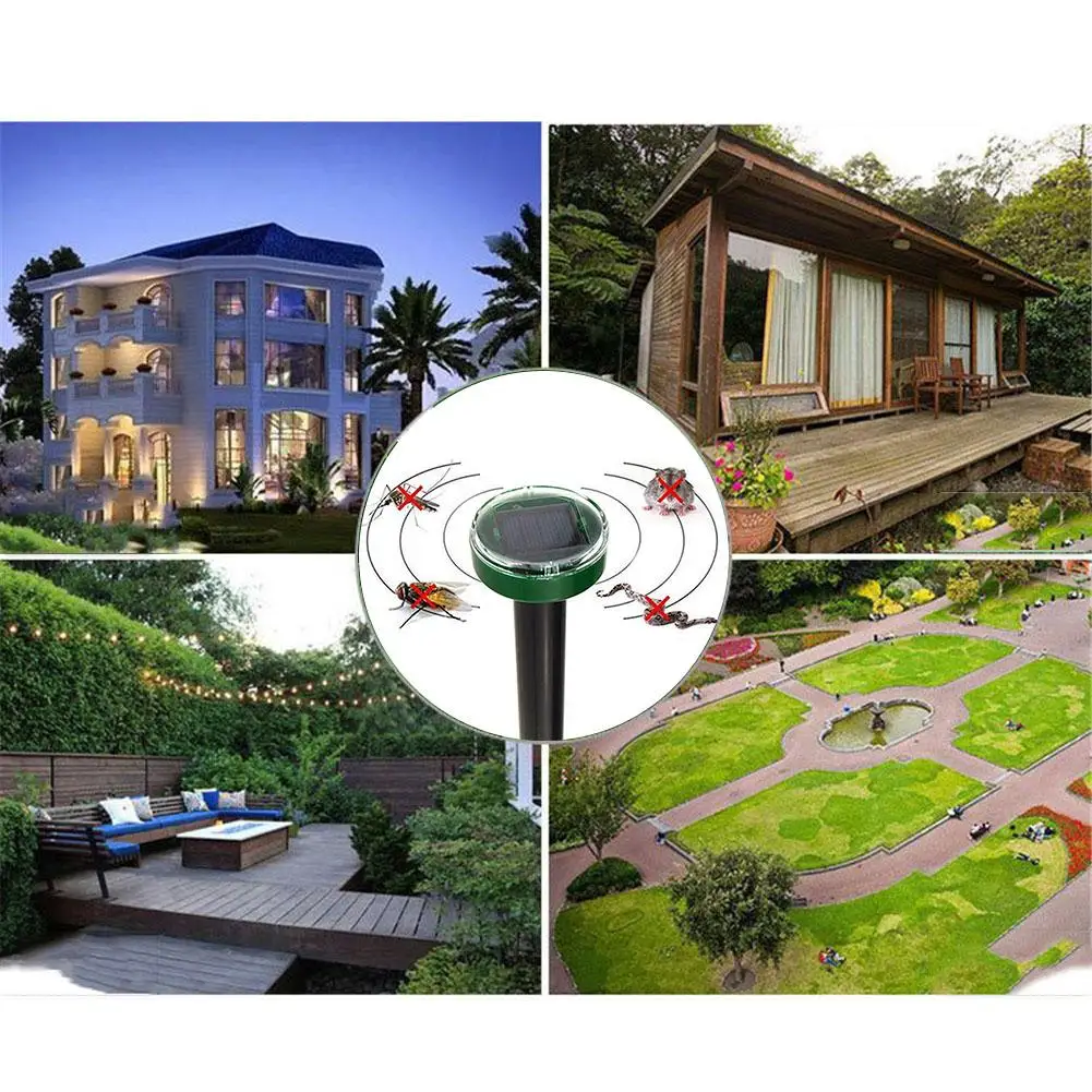 

Eco-Friendly Solar Power Ultrasonic Mouse Repeller Solar Powered Electric Insect Repellent Device for Garden Yard