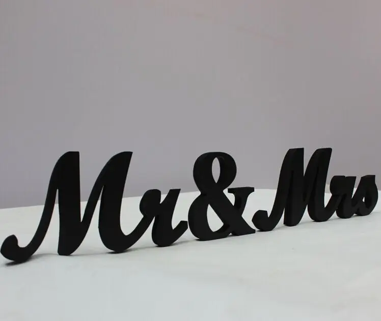 Деревянный домашний декор MR & MRS Белый Черный Алфавит украшения реквизит для