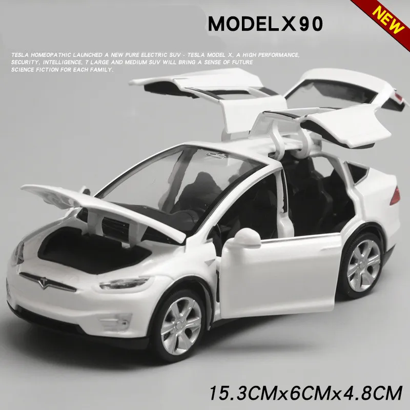 Автомобильные модели из 1:32 сплава с высокой имитацией Tesla MODELX90 металлические