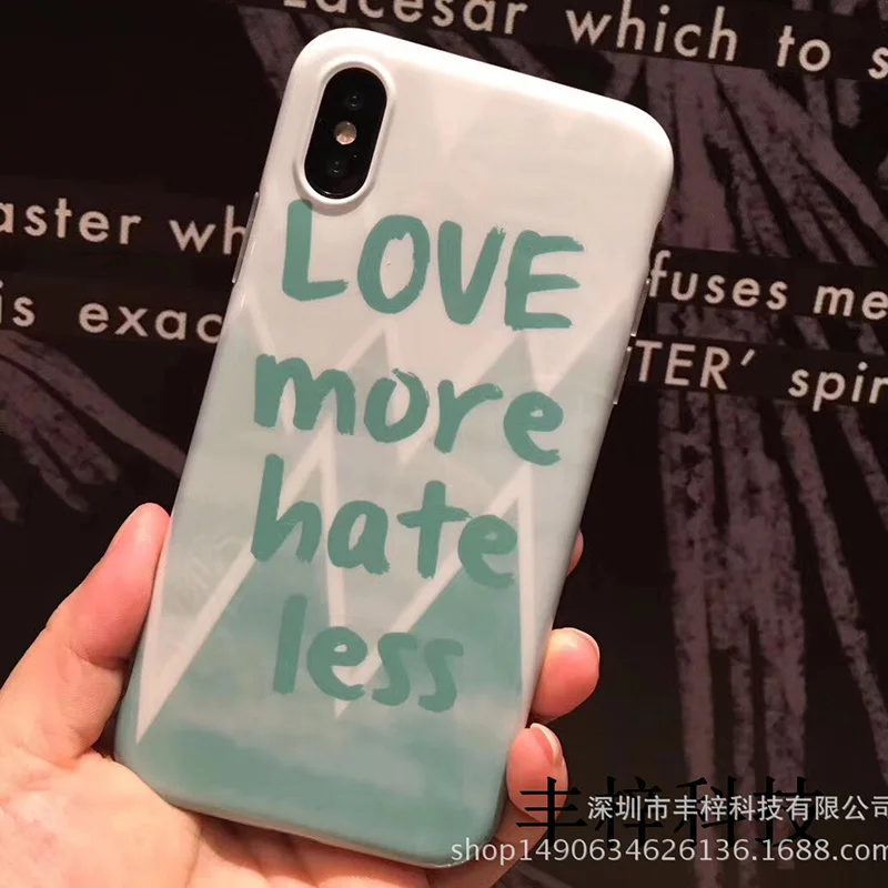 Cuptakes for iPhone X Case Luxury Gold IMD Soft Silicone Marble Love Letter TPU Phone Cases iPhoneX Cover Apple 10 Coque |