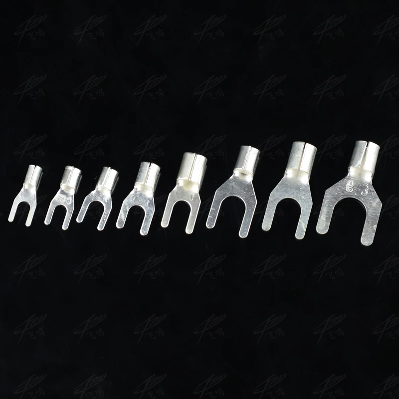 100 шт. UT2.5 4 Furcate голый терминал неизолированные Вилка разъема|Терминалы| |
