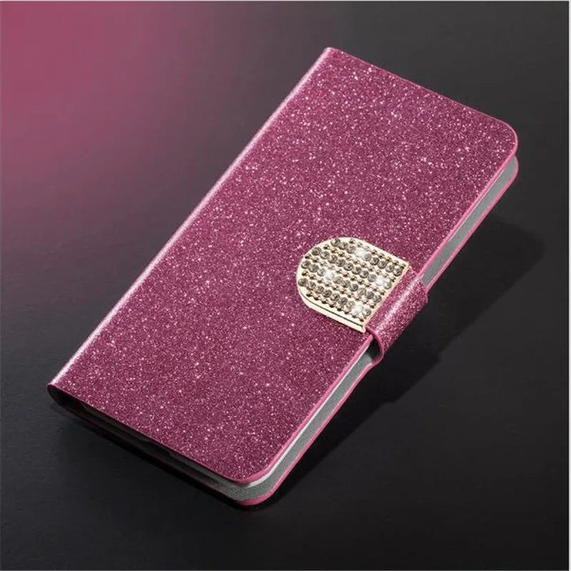 Для HTC Desire 825 Case Роскошные Блестящие Побрякушки Порошок Кожа Магнитный Стенд флип