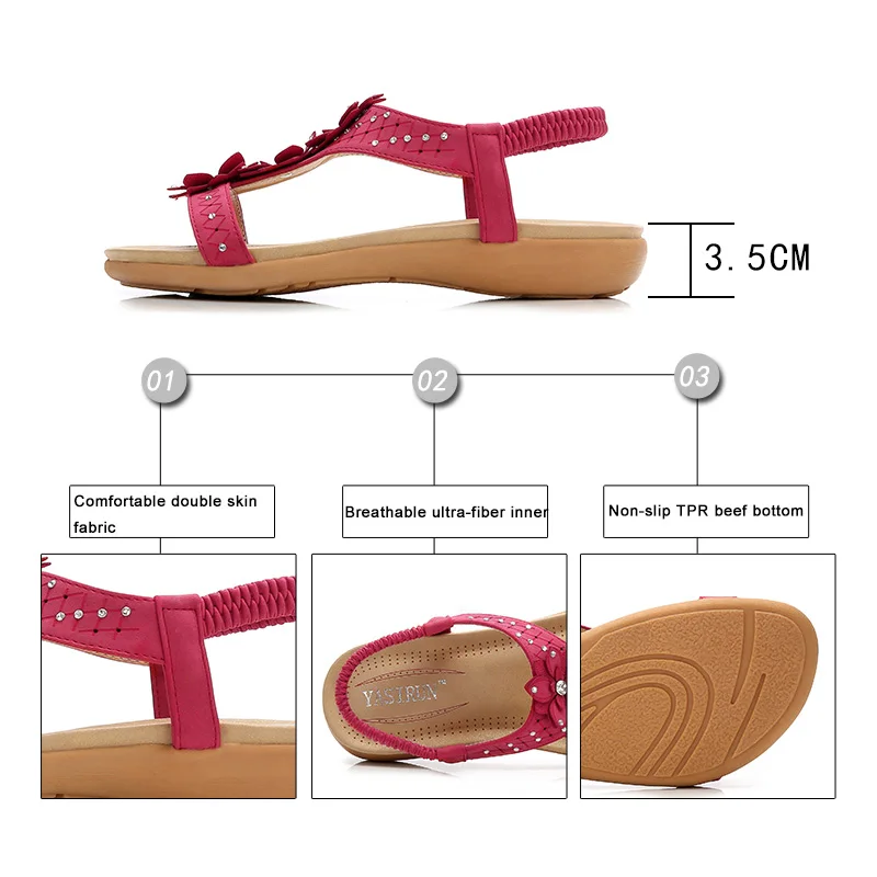 Летние Брендовые женские сандалии на плоской подошве со стразами модная женская