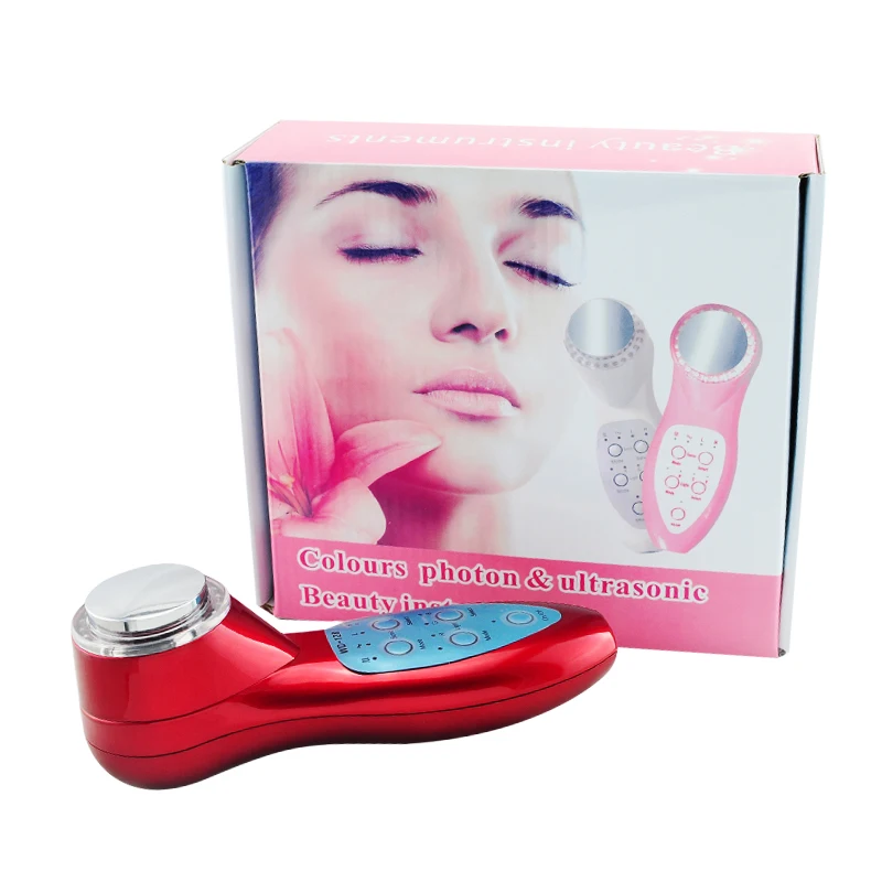7 цветов 3MH светодиодный фотонный ультразвуковой прибор для ухода за кожей лица|beauty machine|photon ultrasonictherapy device |
