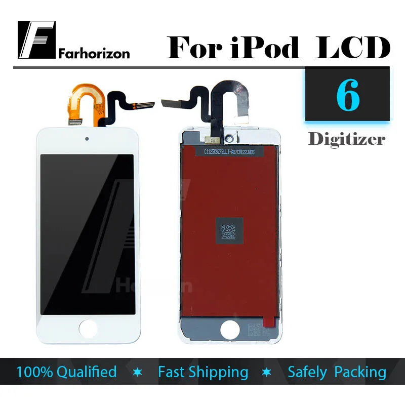 ЖК экран для Apple iPod Touch 6 сменный дисплей с сенсорным экраном стеклянный