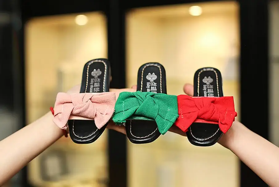 2017 летние модели детской обуви тапочки для принцессы в Корейском стиле красивые