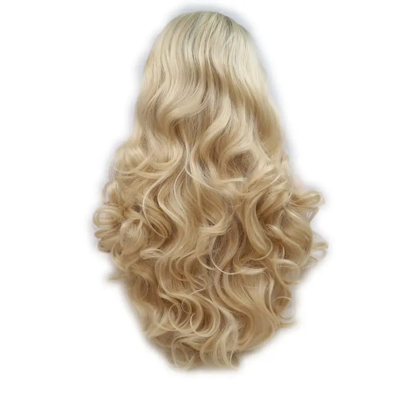 Парик для женщин с длинными волнистыми волосами и темными корнями|wave lace front wig|wave