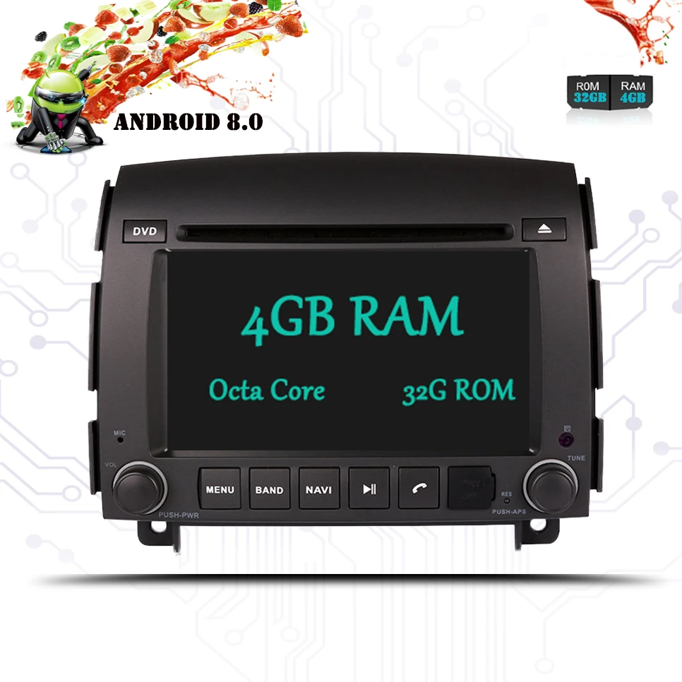 Android 8 0 Автомобильный GPS dvd плеер для Hyundai sonata NF 2004 2005 2006 2007 2008 3/4G USB Радио ТВ с