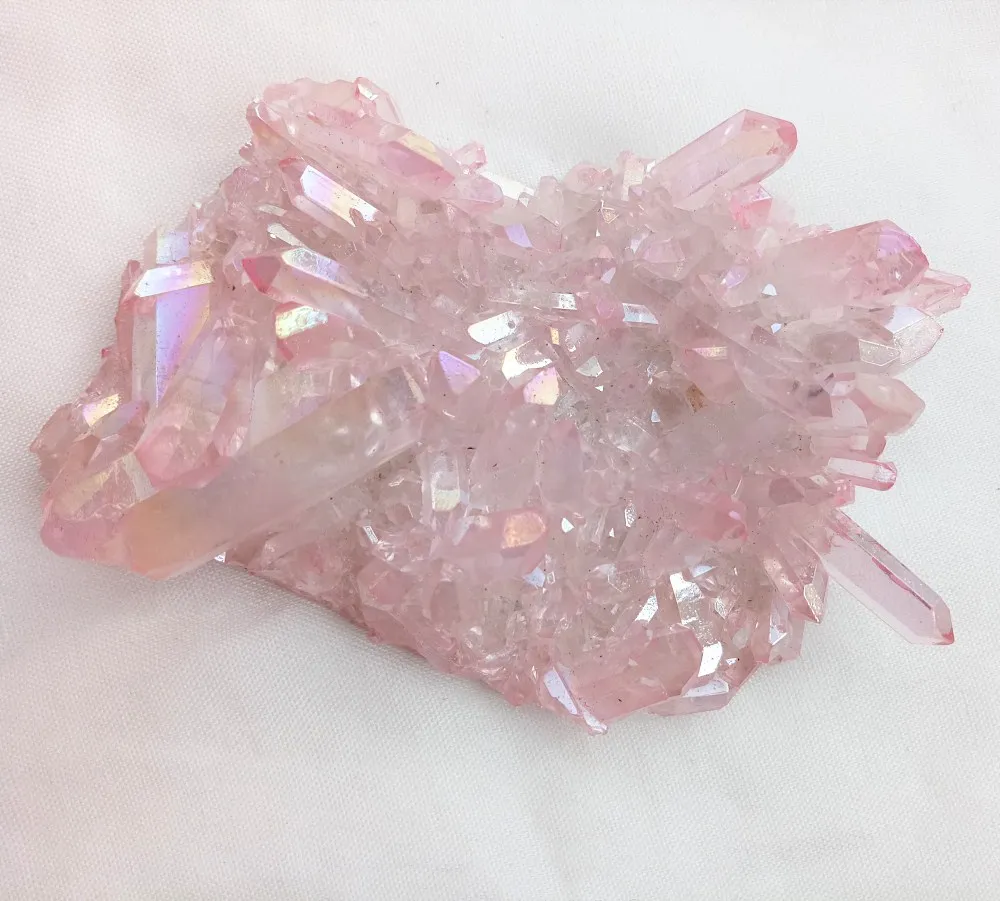 150g natural pink crystal Stone cluster beautiful pink aura angel quartz crystal cluster reiki healing