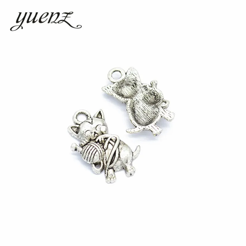 YuenZ 8 шт. античный серебряный цвет Кот Очаровательные Подвески Ювелирные изделия