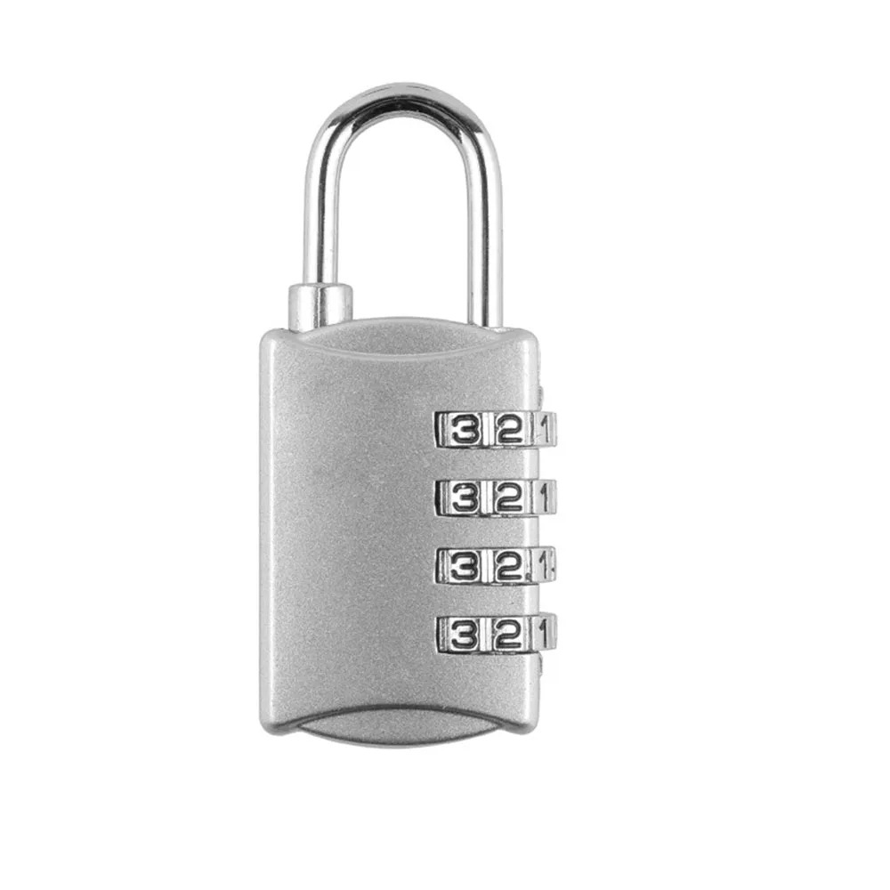 4 Digit Combination Resettable Lock Travel Luggage Suitcase Bag Code Padlock for Backpacks Suitcases Personal Belongings Supply |