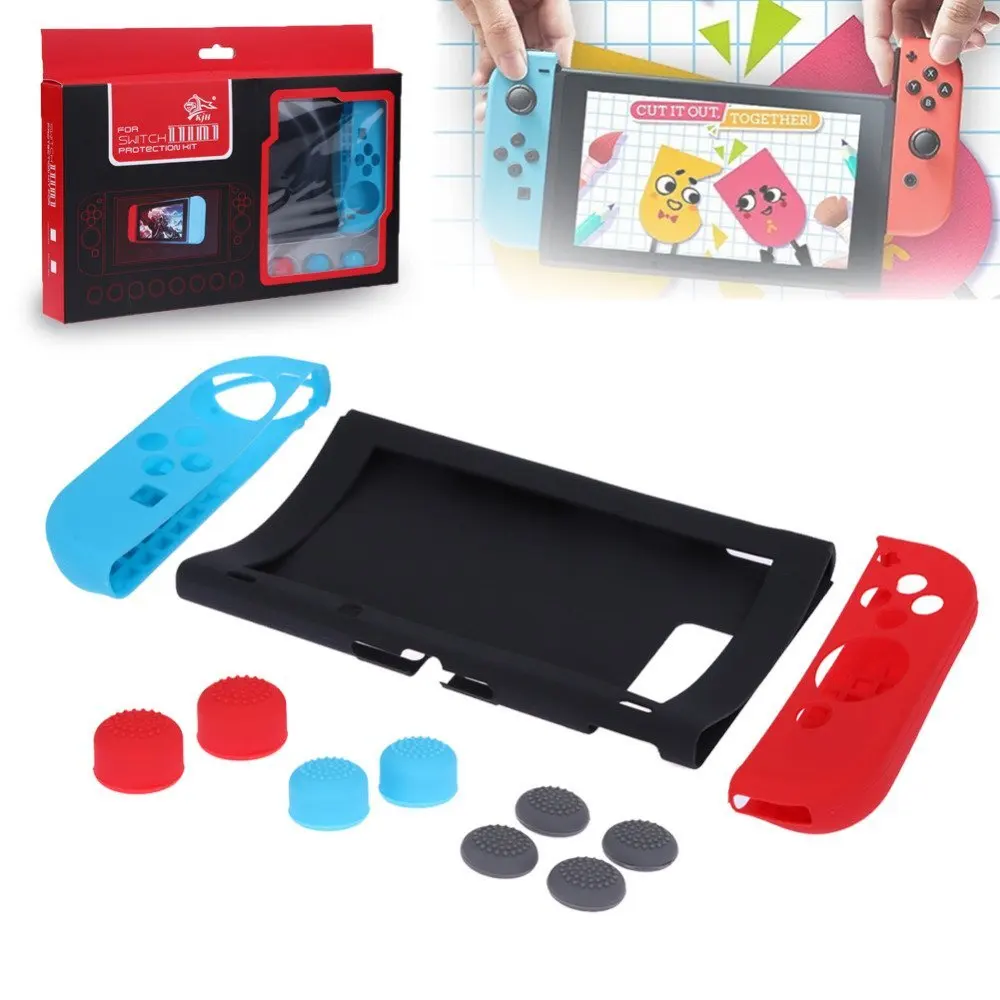 Силиконовый чехол Крышка для переключателя NS Console Joy Con защитный кожи с рукоятка